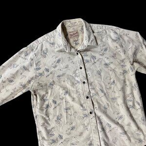 Vintage Woolrich Womens Flannel Shirt Large Leaf Button Down Cotton Long Sleeve